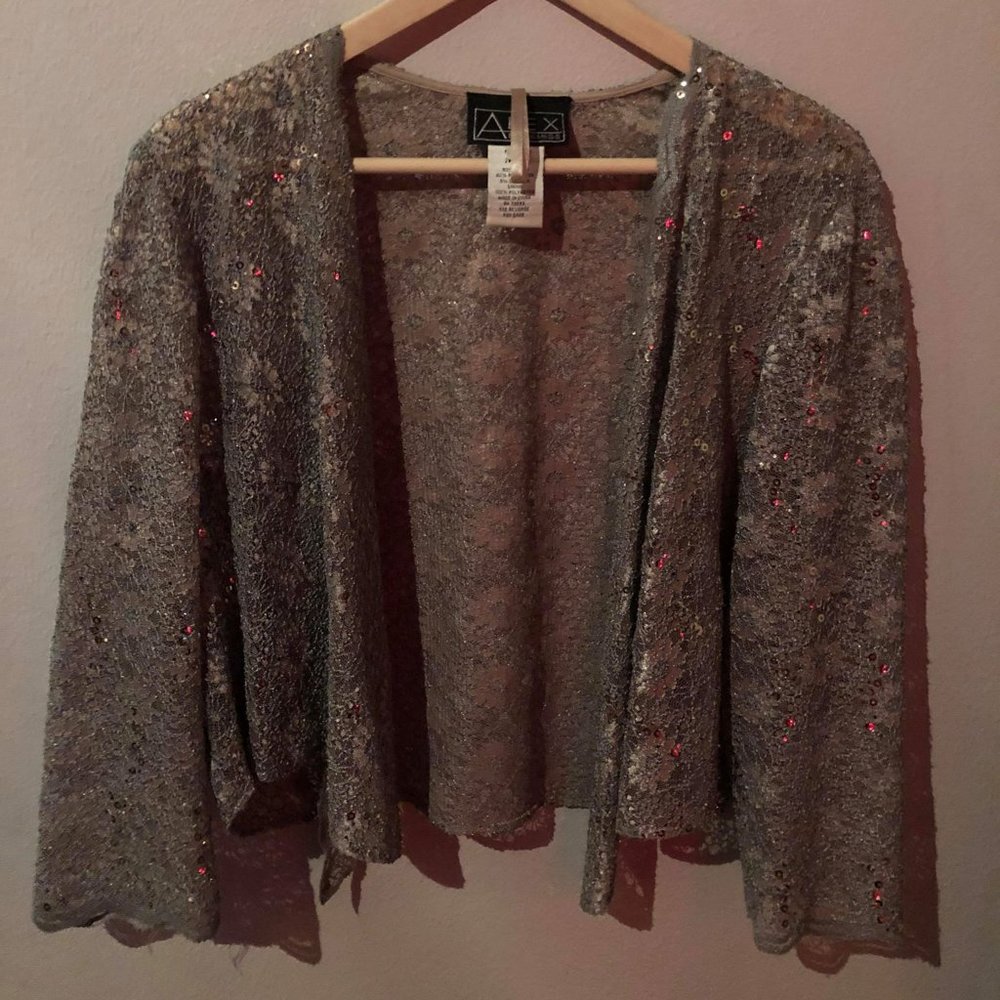 Alex Evenings Sequin Cardigan